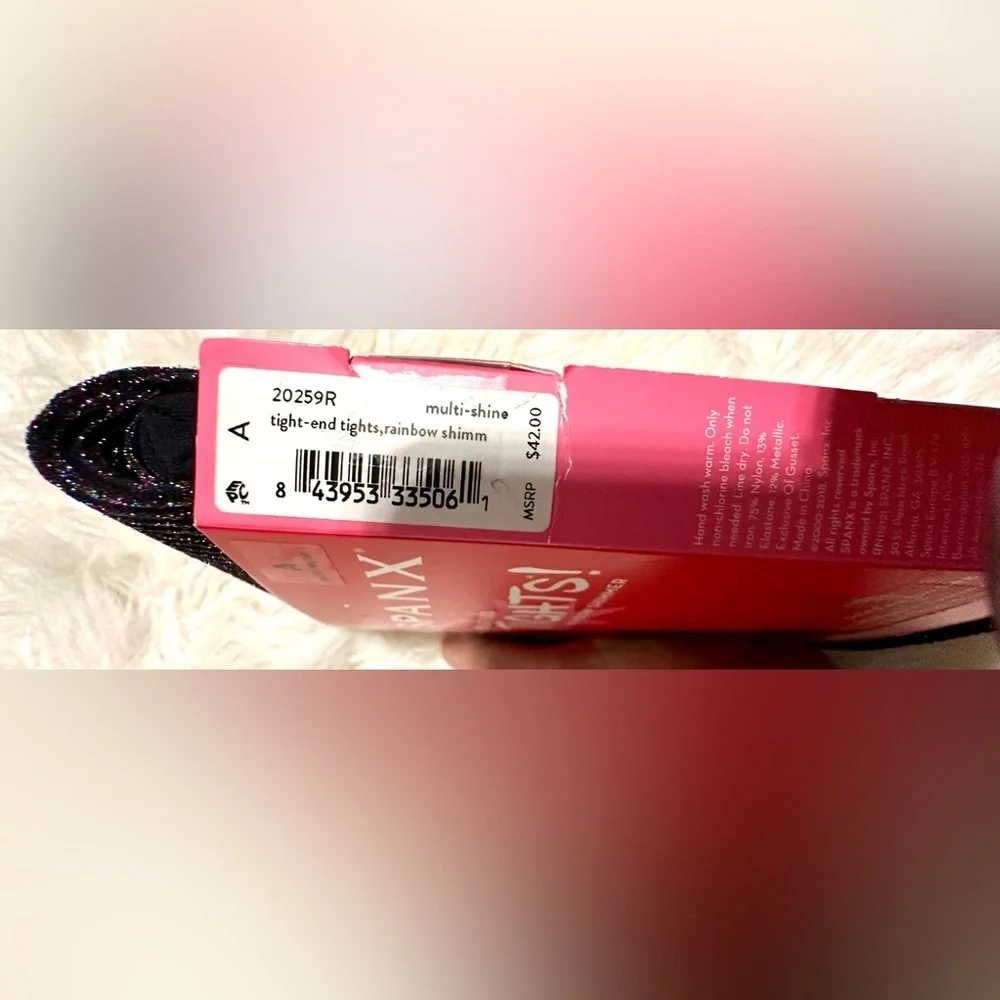 🎸SPANX🎸🔥NWT🔥Tight-End Rainbow Multi-Shine Tights—A